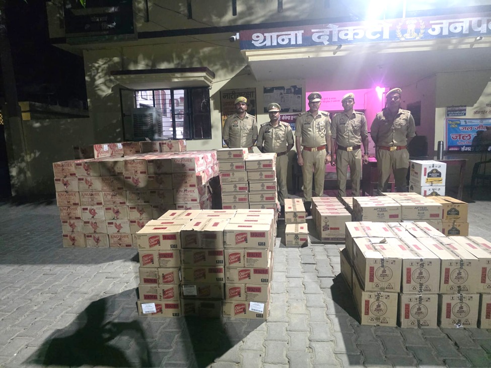 दोकटी पुलिस ने 22 लाख की अवैध अंग्रेजी शराब पकड़ी